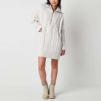 Arizona Juniors Long Sleeve Sweater Dress | JCPenney