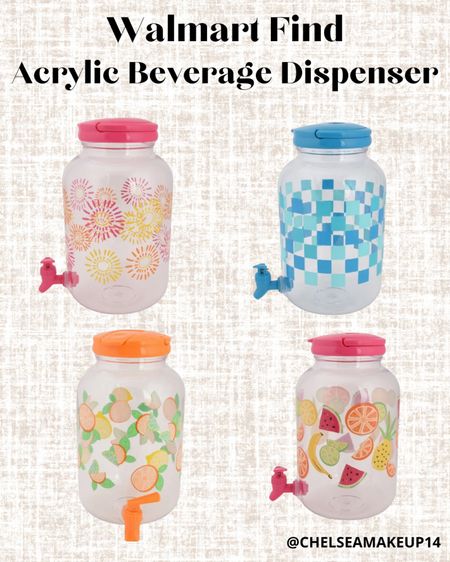 Walmart Find // Acrylic beverage dispensers // A must have for the summer! & only $5!! 

#LTKSeasonal #LTKhome