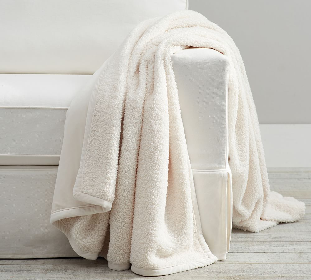 Cozy Teddy Faux Fur Throws | Pottery Barn (US)