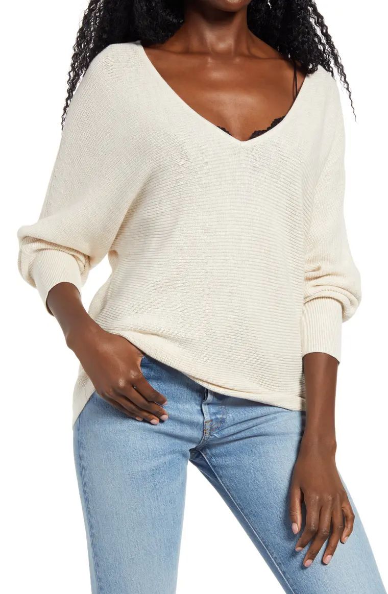 Dolman Sleeve V-Neck Sweater | Nordstrom