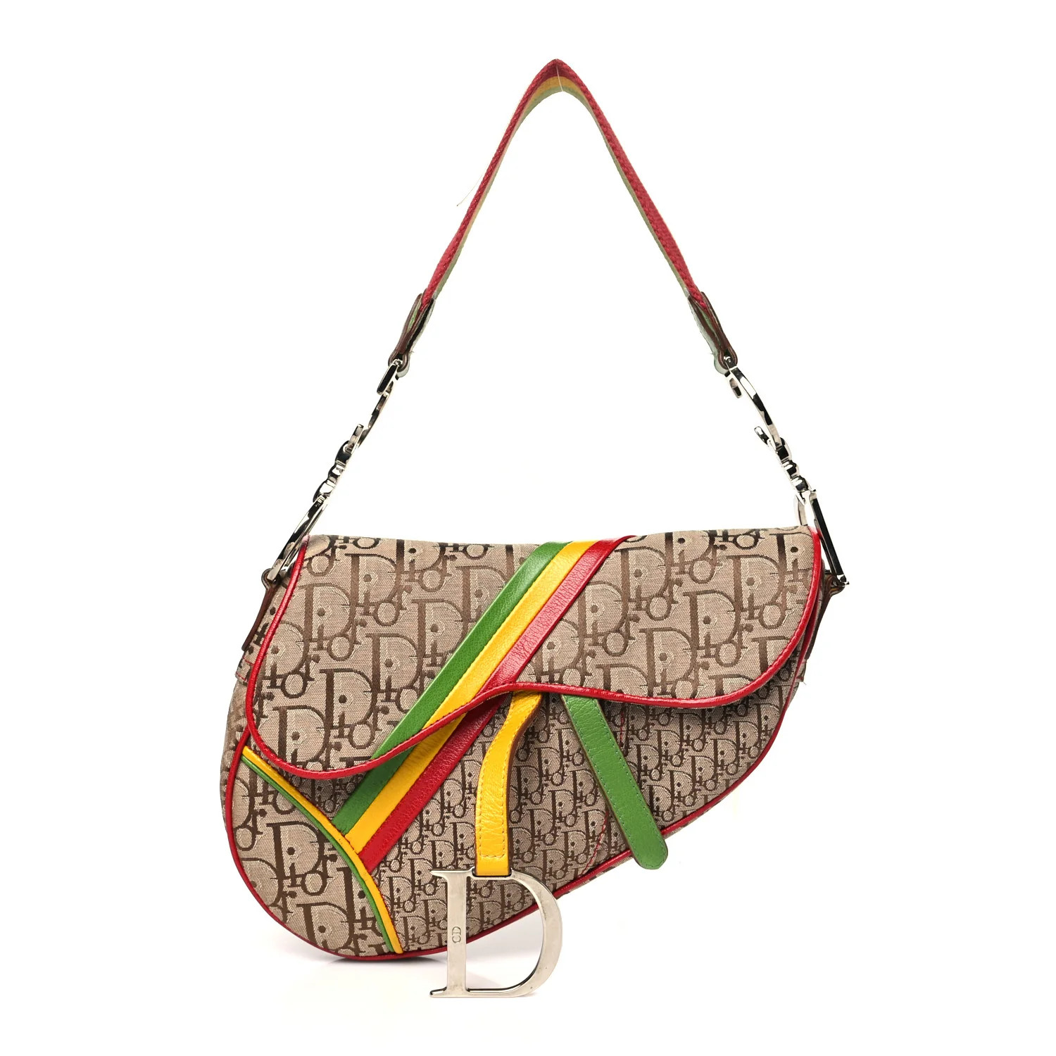 Christian Dior Monogram Rasta Saddle Bag Beige | FASHIONPHILE (US)