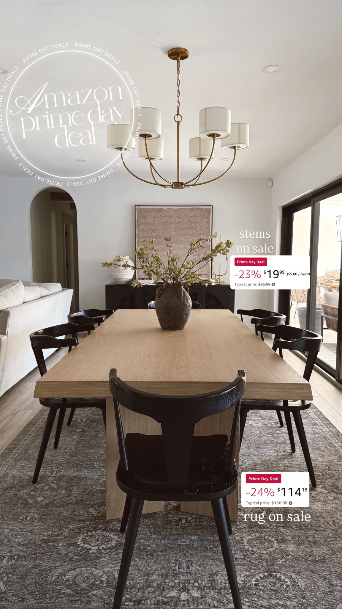 My dining room rug, chairs, and greenery are all part of the Amazon prime Day sale! ✨
#Amazon #PrimeDay #AmazonPrimeDay #Dining room #Chairs #Rug #RugSale #AmazonRug #loloirug #Greenery #Stems #HomeDecor #DiningChairs #AmazonHome #AmazonHomeDecor #PrimeDayFavorites

#LTKHome #LTKSaleAlert #LTKFindsUnder100