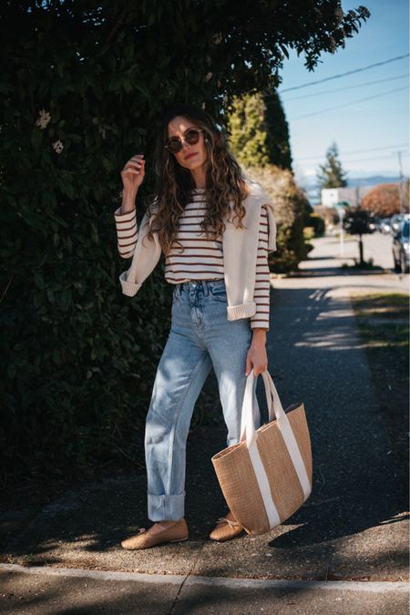 Spring Outfit 🌿

Sèzane top, XS, fits TTS for a relaxed fit. Sèzane sweater, XS, fits true to size. Zara jeans. Frēda Salvador flats, 6.5, TTS, STITCHANDSALT15 for 15% off your first purchase. Amazon bag. Quince sunglasses  

#LTKSeasonal #LTKover40