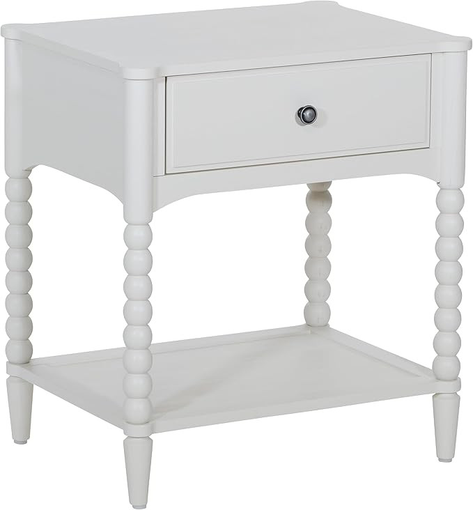 OSP Home Furnishings Spindle Design Cottage Style Nightstand with Single Drawer and Lower Shelf, ... | Amazon (US)