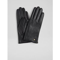 Gina Black Leather Gloves, Black | L.K. Bennett (UK)