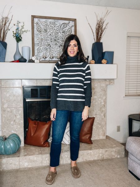 Stripe sweater-Medium
Jeans-8 regular code MEGHAN10

#LTKunder50 #LTKstyletip #LTKcurves