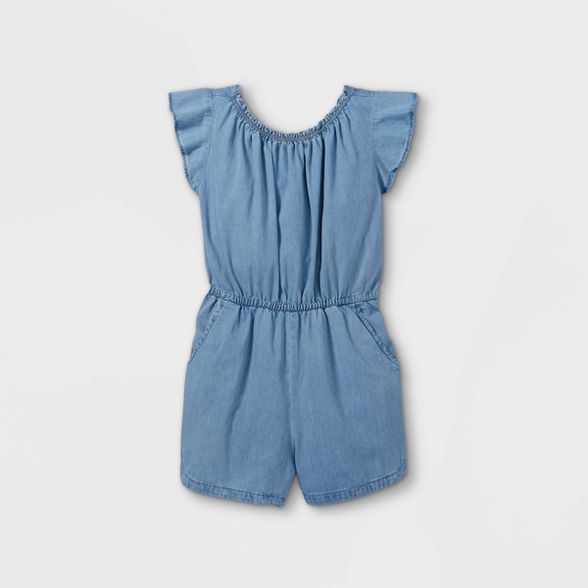 Girls' Woven Short Sleeve Romper - Cat & Jack™ | Target