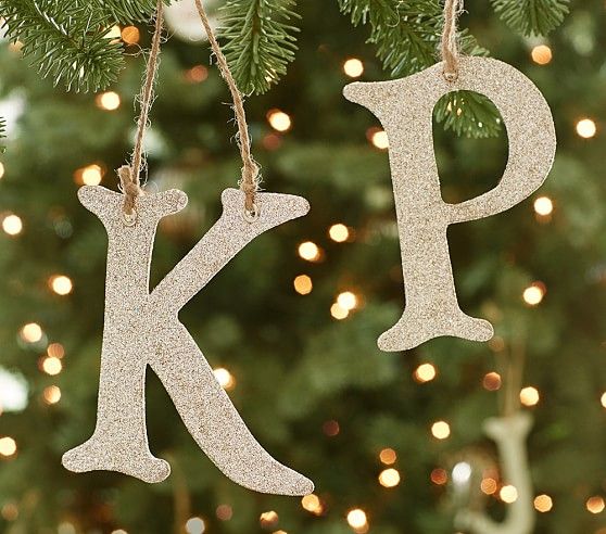 Glitter Alphabet Letter Ornaments | Pottery Barn Kids