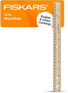 Fiskars Wood Ruler - 12" Straight Edge Ruler for Kids - Back to School Supplies for Students | Amazon (US)