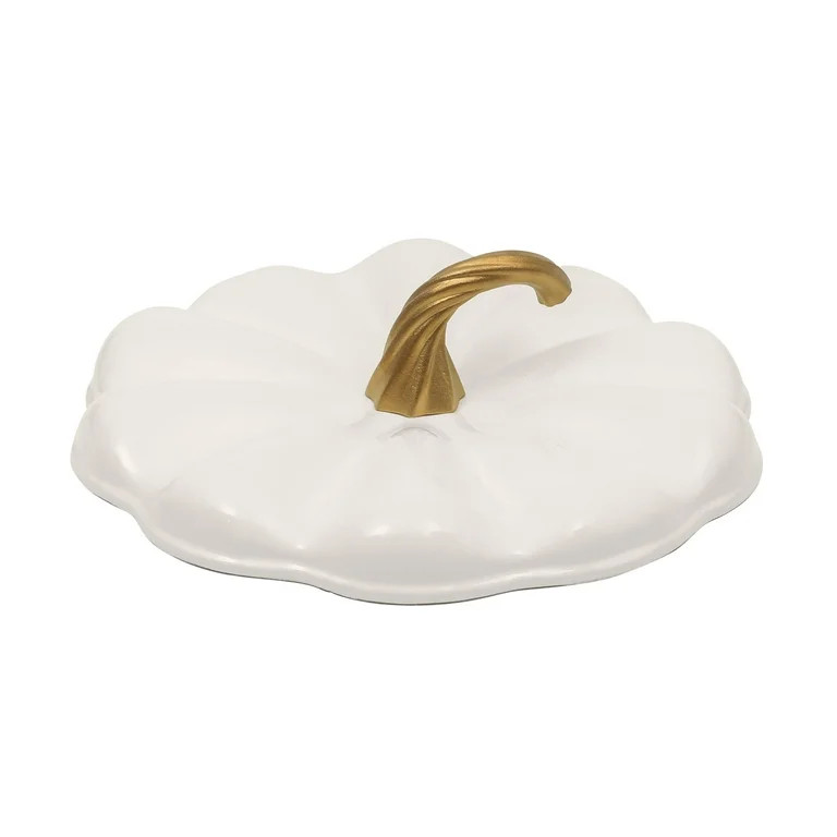 The Pioneer Woman 3.5-Quart Pumpkin-Shaped Enamel on Cast Iron Dutch Oven, Linen | Walmart (US)