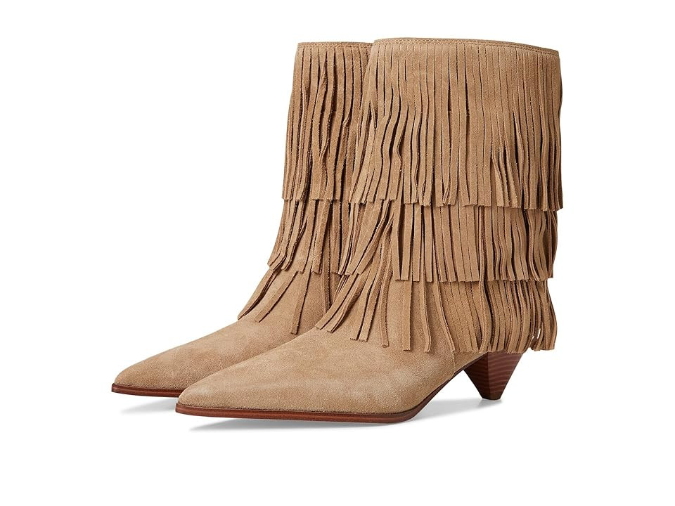 MICHAEL Michael Kors Jayla Heeled Bootie Women's Boots Husk : 10 M, Suede | Zappos