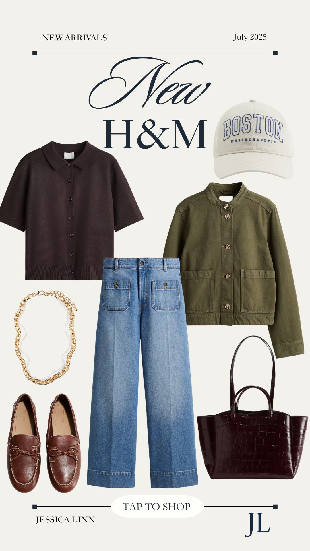 New fall styles at H&M
Army green utility jacket
city baseball caps
sweater polo
leather loafers
leather tote

timeless style, fall loutfits, HM, over 30 style 

 #LTKSeasonal #LTKStyleTip #LTKShoeCrush