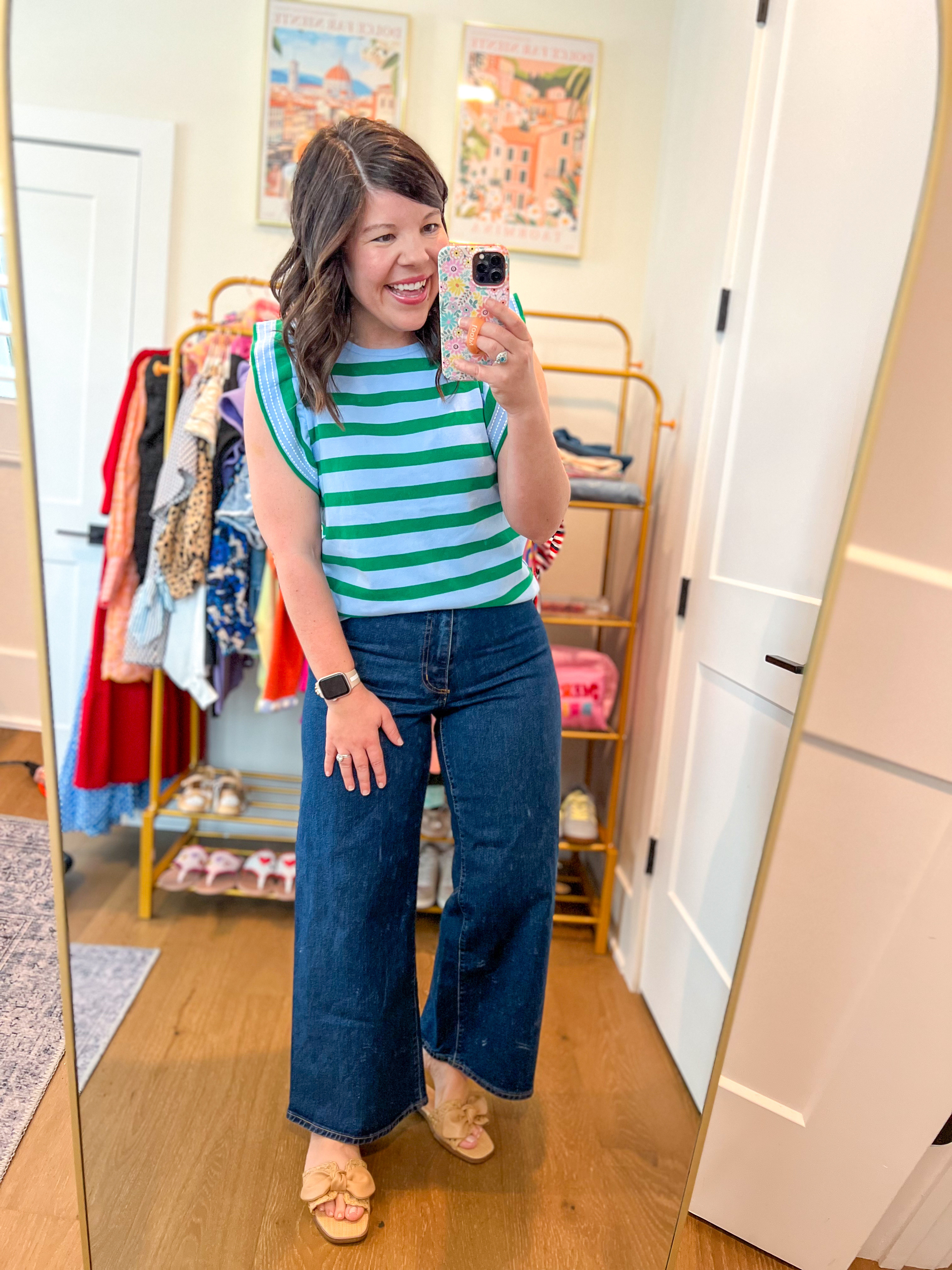 Y’all have loved this top! It is now on clearance and comes in the cutest pink and white stripe. I wear a size small and the fit is true to size if not a bit generous.

#LTKSaleAlert #LTKSeasonal #LTKFindsUnder50