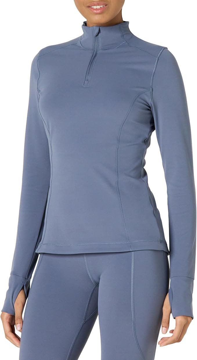 Amazon Essentials Women's Active FormFlex Buttery Soft Slim Fit Quarter Zip Long Sleeve Pullover ... | Amazon (US)