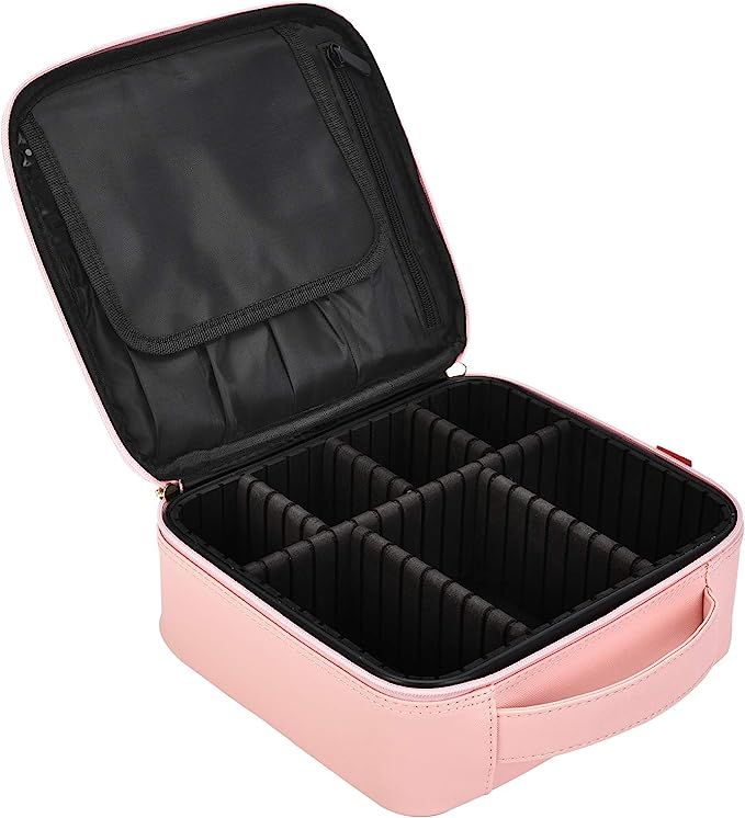 NiceEbag Travel Makeup Bag Portable Makeup Train Case for Women Cosmetic Case Storage Organizer w... | Amazon (US)