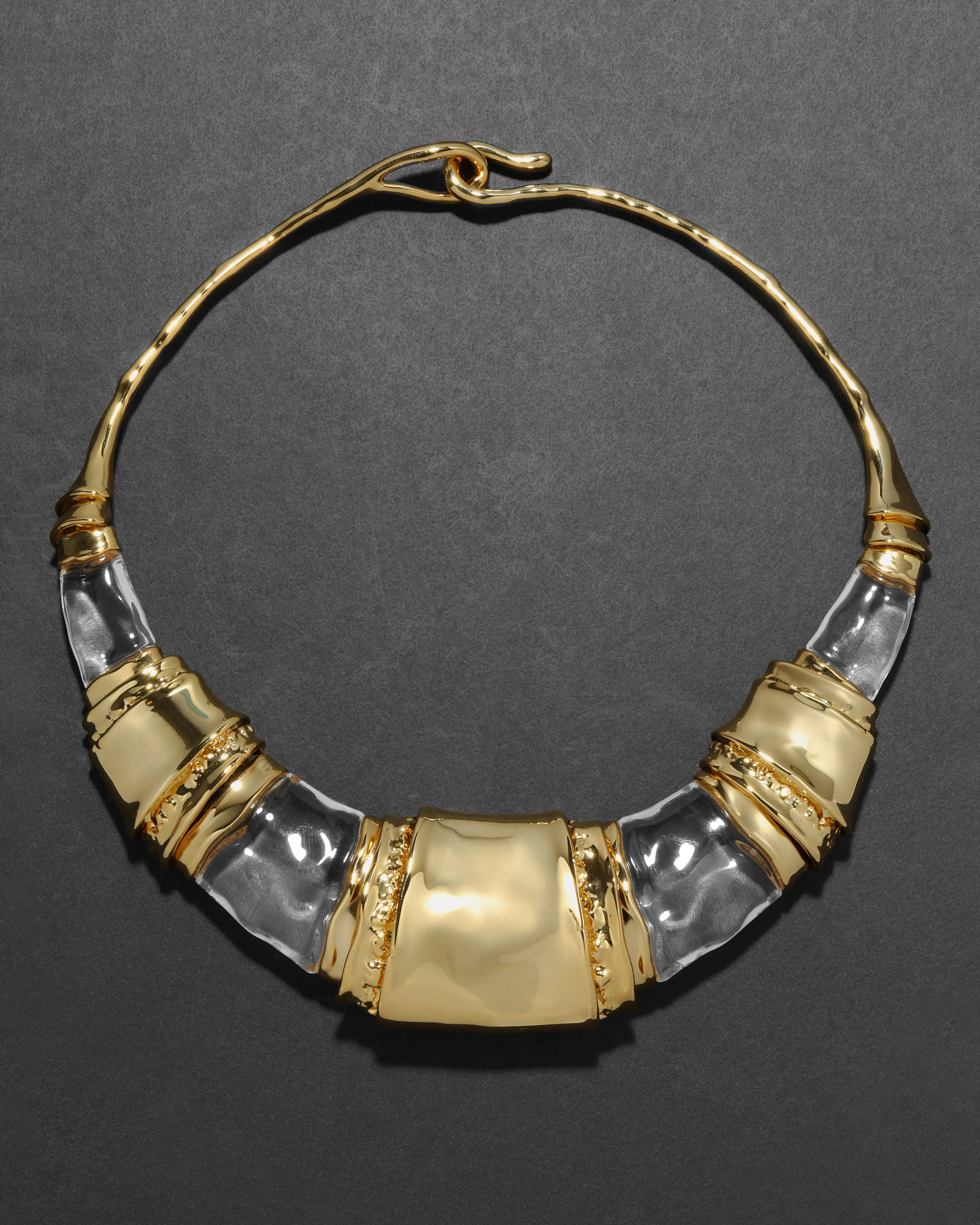 Lucite Brutalist Segmented Collar Necklace | Alexis Bittar