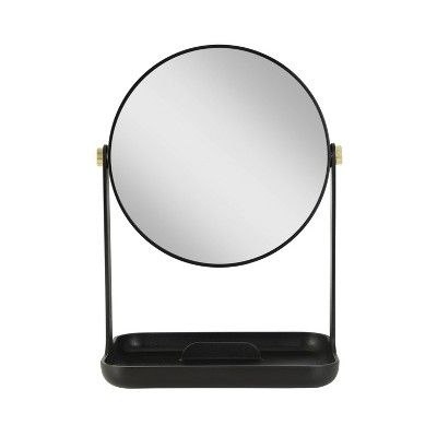 10.5" Round Back to School Makeup Mirror with Accessory Tray and Phone Holder - Zadro | Target