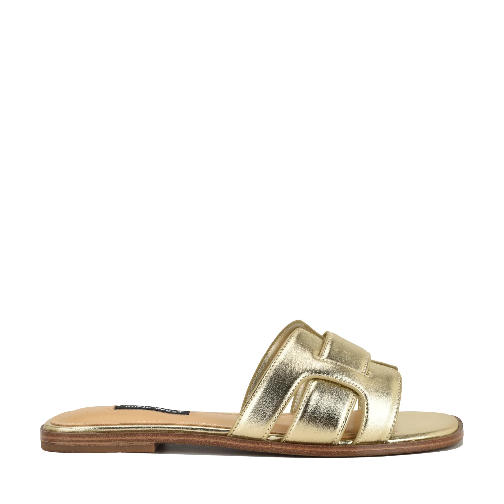 Women's Germani Flat Slide Sandals - Platino | Nine West | Nine West (US)