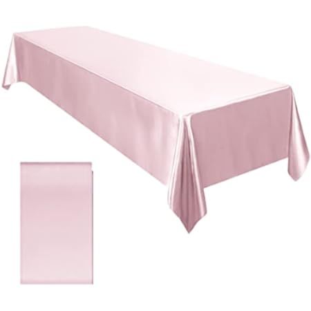 Counfeisly 1 Pack Rectangle Tablecloth Stain Resistant Wrinkle Free Silkly Soft Table Cloth, Sati... | Amazon (US)