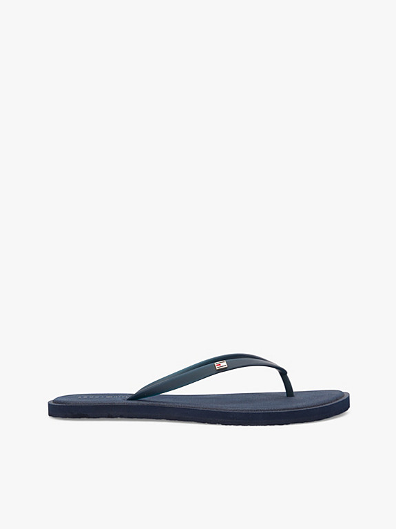 Chic Enamel Flag Flip-Flops | Blue | Tommy Hilfiger | Tommy Hilfiger UK