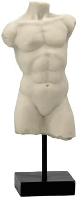 Galt International 13.5" Poly Marble Body Statue w/Black Pedestal Stand for Home Decor - Greek Go... | Amazon (US)