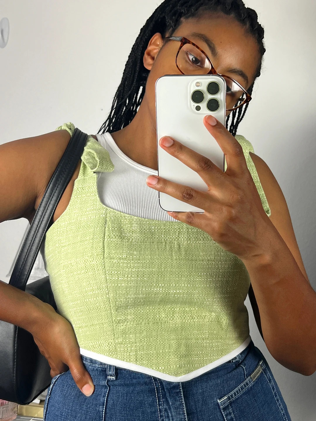 Handmade Green Cotton Corset Top: Lace-Up Summer Clothing | Etsy (US)