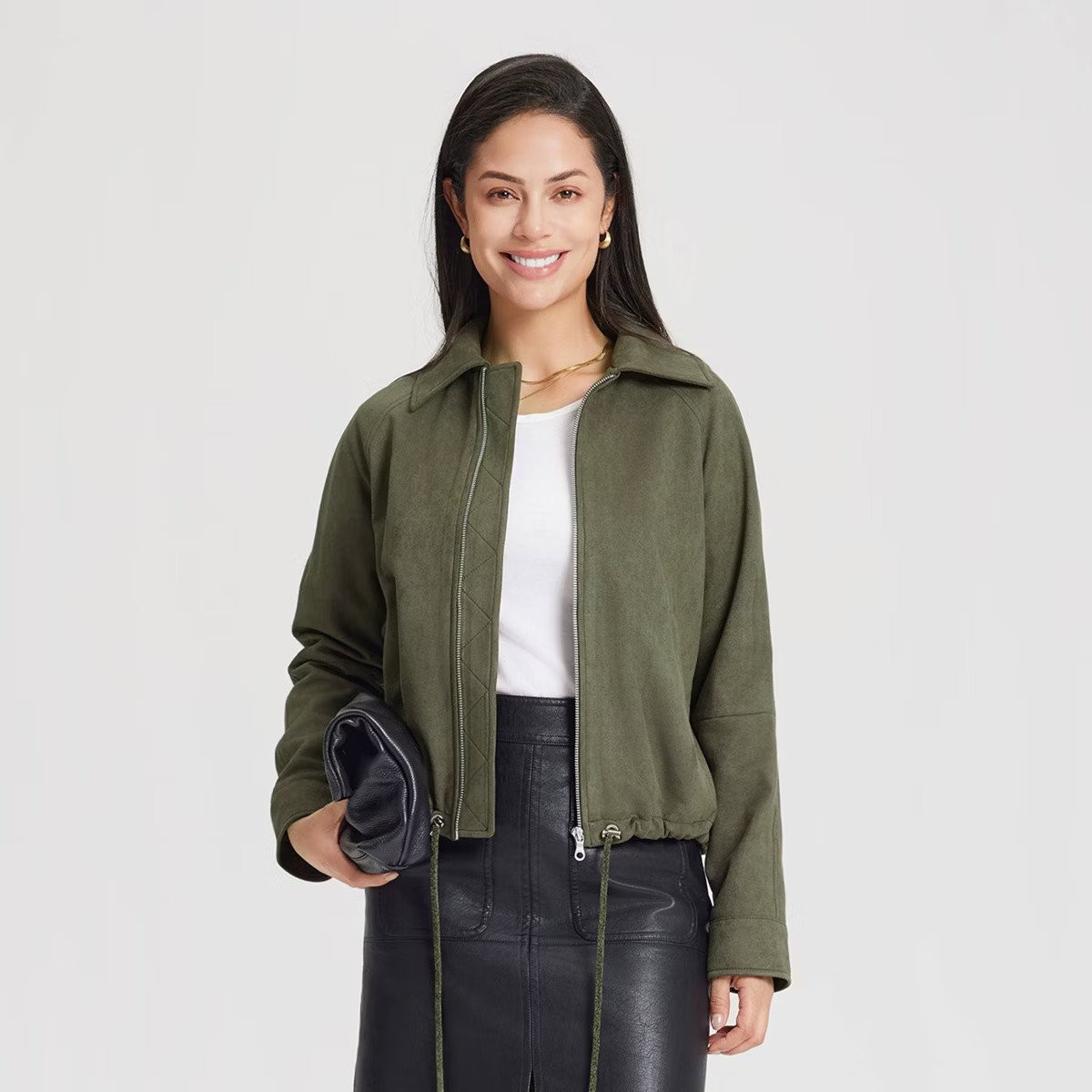 Women's Suede Bubble Jacket - Universal Thread™ | Target