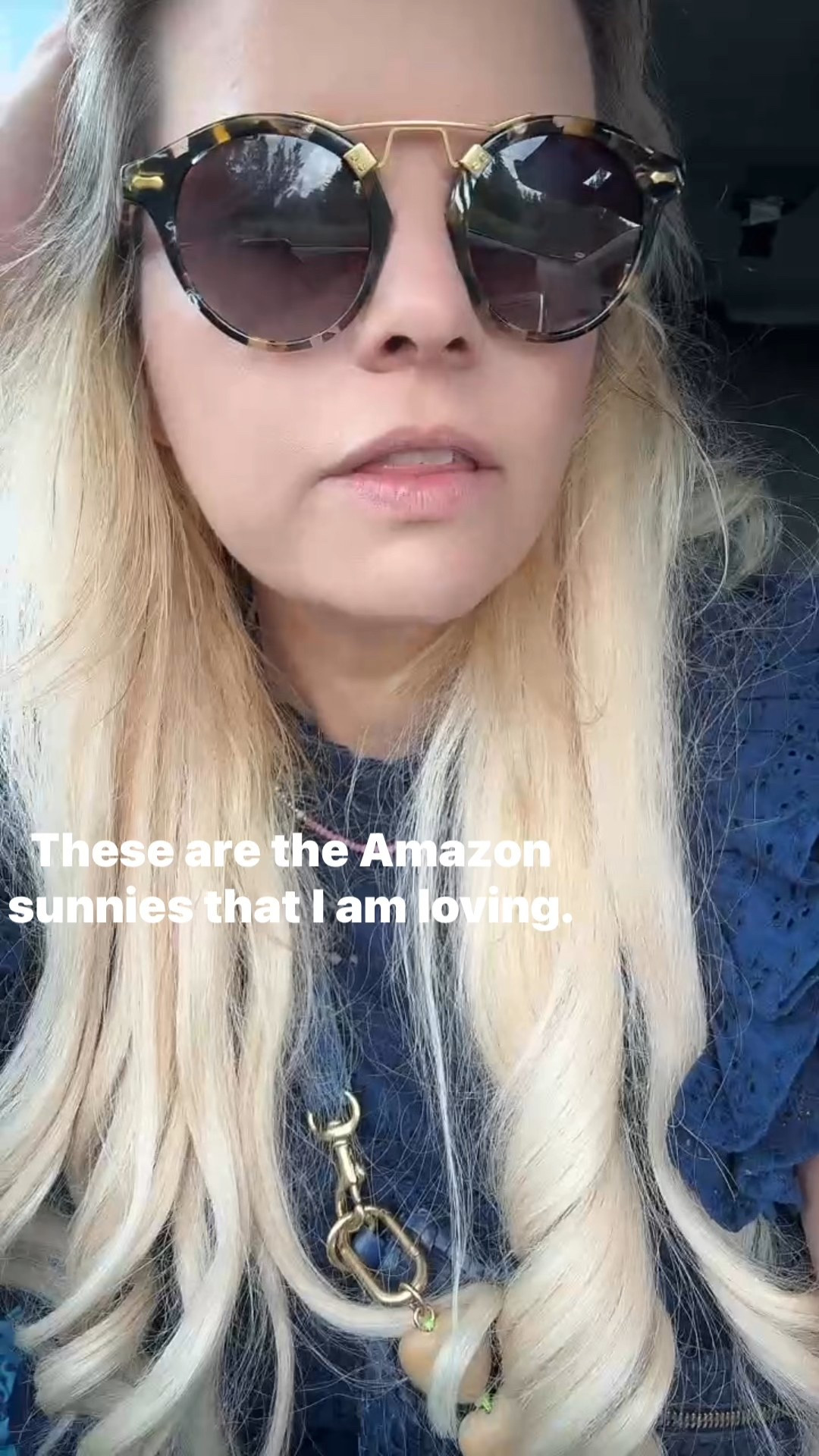 Amazon sunglasses I am loving 💕 they say small face but I do not have a small face 

#LTKFindsUnder50 #LTKTravel #LTKSaleAlert