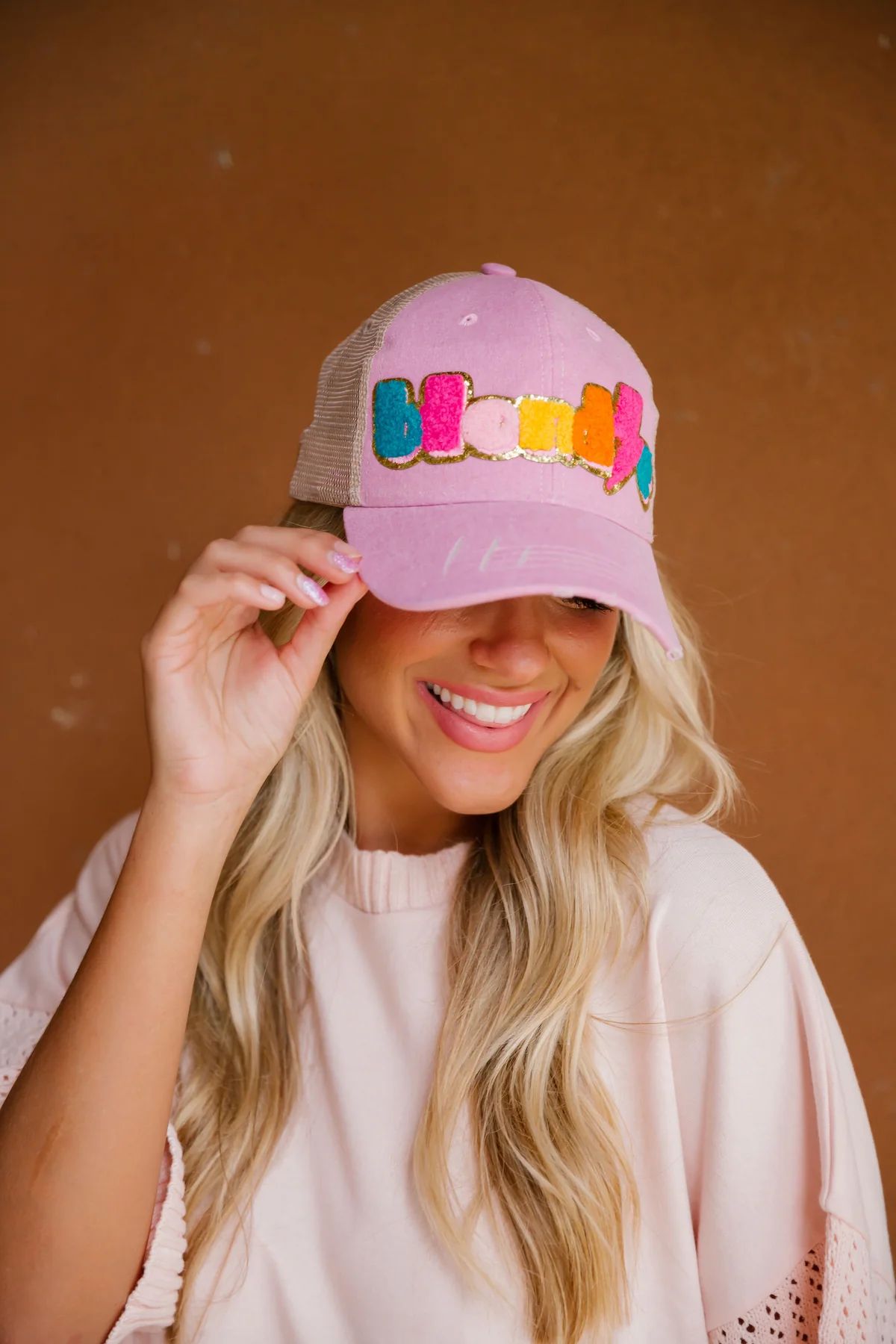 BLONDIE TERRY LETTER PATCH HAT | Judith March