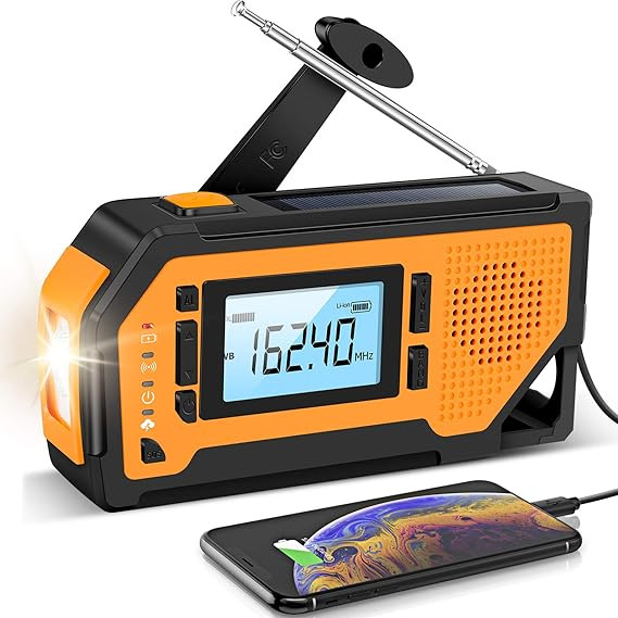 Emergency Solar Hand Crank Radio - Aiworth AM/FM/NOAA Weather Radio, Portable Survival Radio with... | Amazon (US)