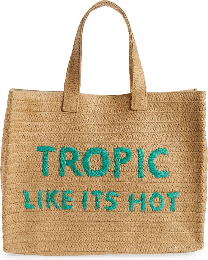 btb Los Angeles Tropic Like Its Hot Straw Tote | Nordstrom | Nordstrom