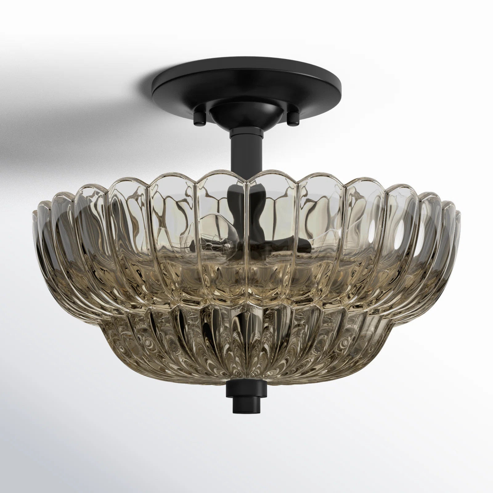 Alaina Glass Semi Flush Mount | Wayfair North America