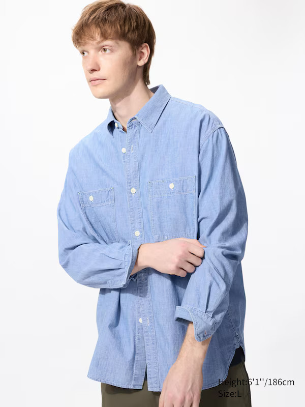 Chambray Overshirt | UNIQLO (US)
