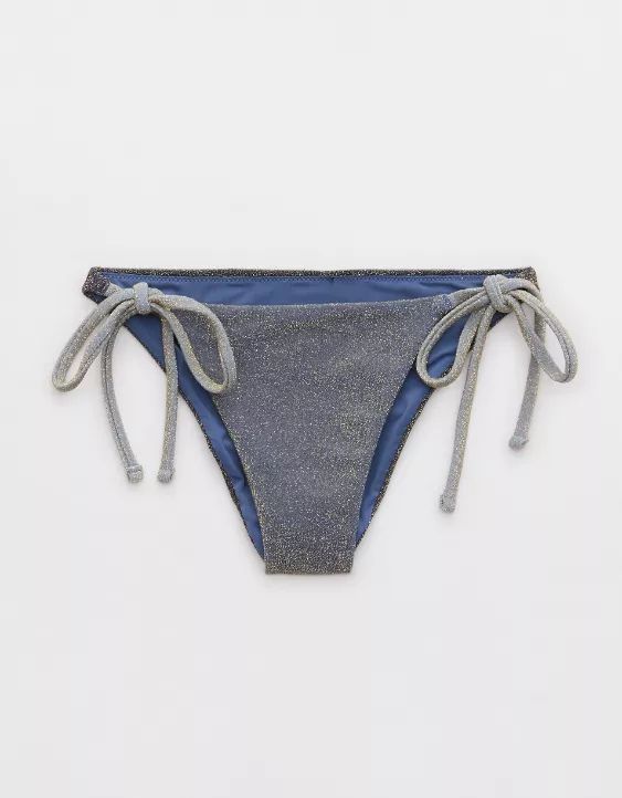 Aerie Sparkle Cheekiest Tie Bikini Bottom | Aerie