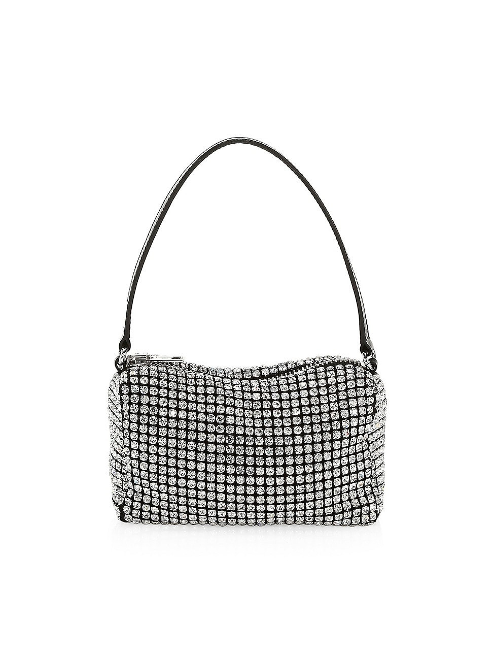 Women's Medium Heiress Rhinestone Mesh Pouch - White | Saks Fifth Avenue