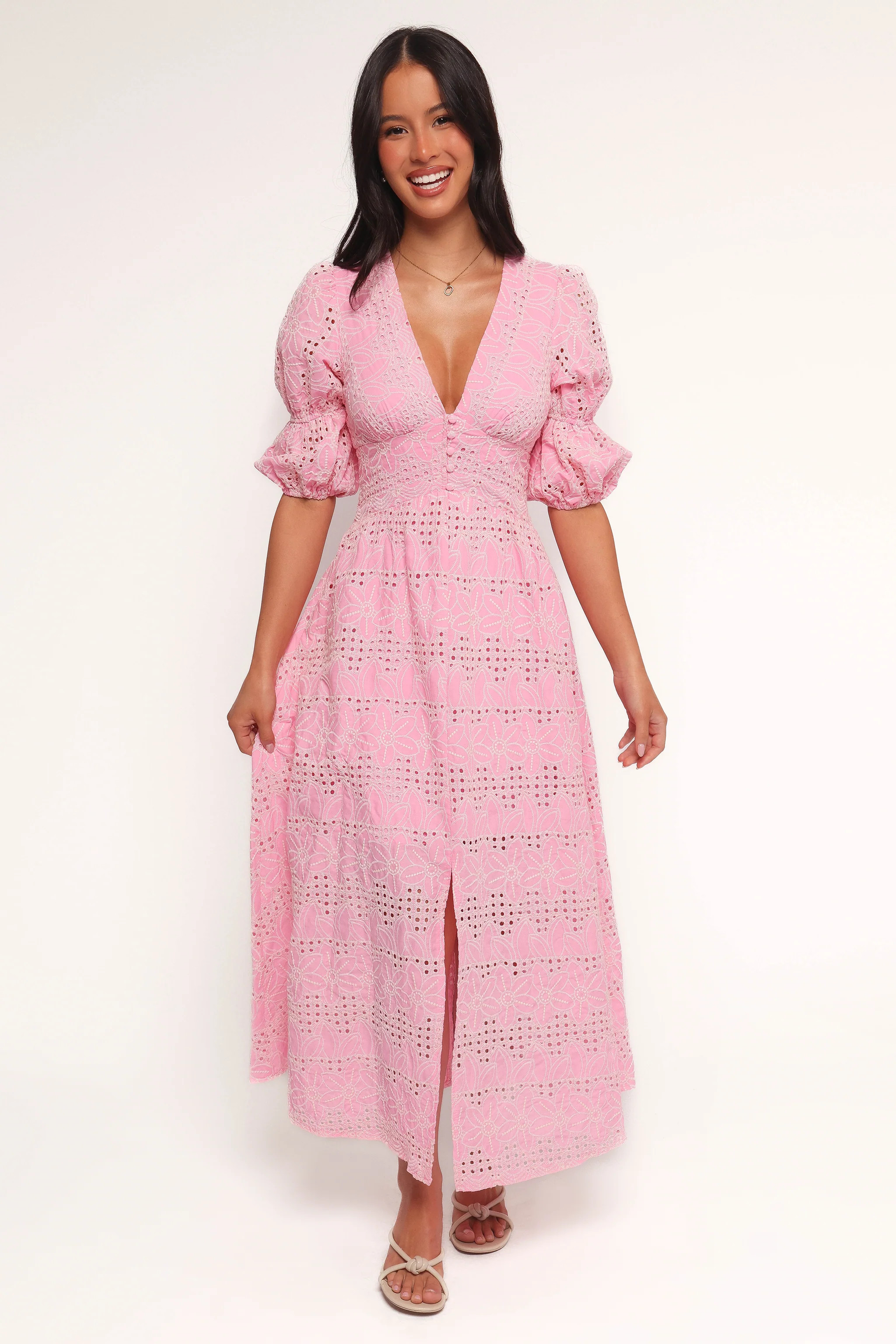 Tani Midi Dress - Pink | Petal & Pup (US)