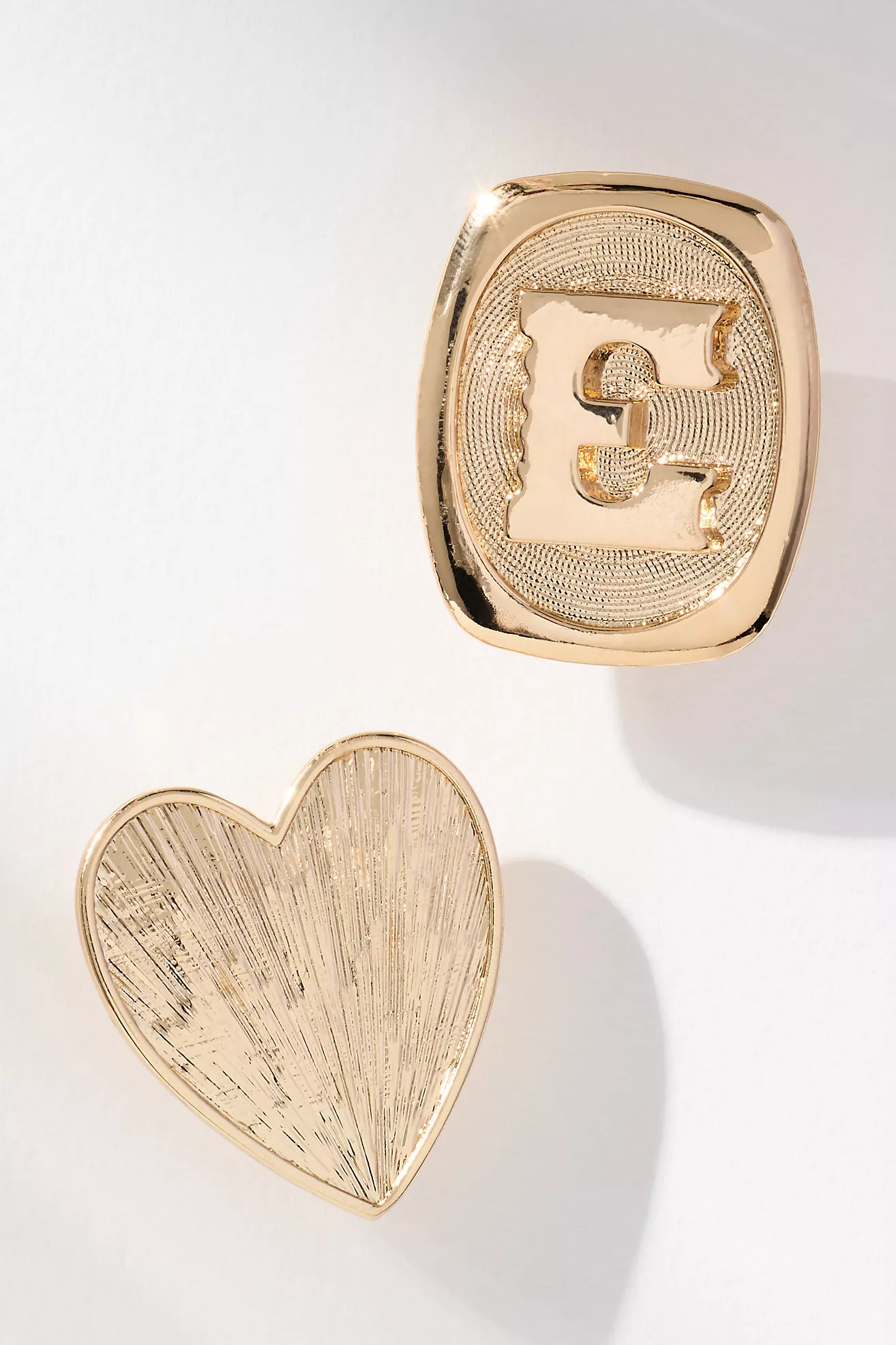 Monogram and Heart Brooch, Set of 2 | Anthropologie (US)