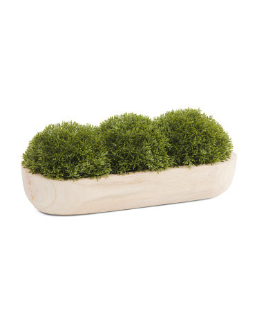 14.5in Faux Moss Wooden Ledge | TJ Maxx