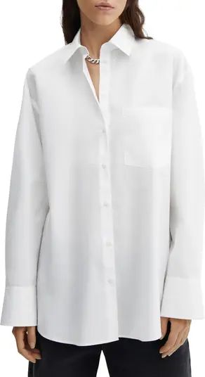 MANGO Juanes Oversize Button-Up Shirt | Nordstrom | Nordstrom