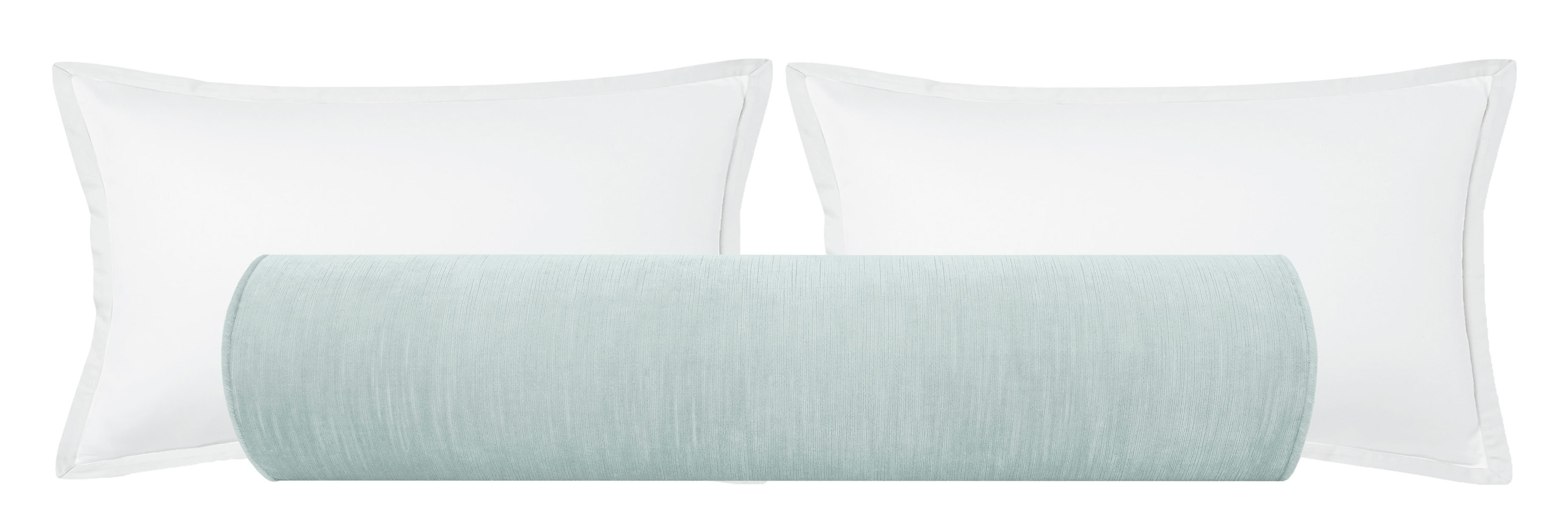 The Bolster :: Strie Velvet // Spa Blue | LITTLE DESIGN COMPANY