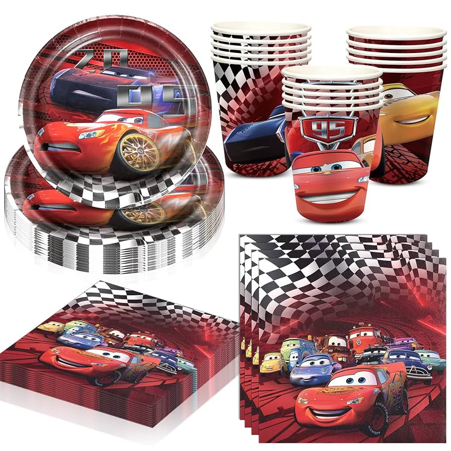 Cars Party Supplies Cars Birthday Party Favors Includes Cups Plates Napkins for Cars Birthday Sho... | Amazon (US)