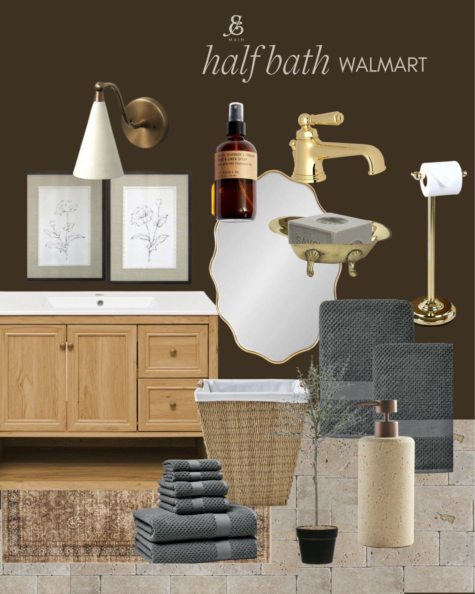 half bathroom finds at walmart t

amazon home, amazon finds, walmart finds, walmart home, affordable home, amber interiors, studio mcgee, home roundup 

#LTKHome