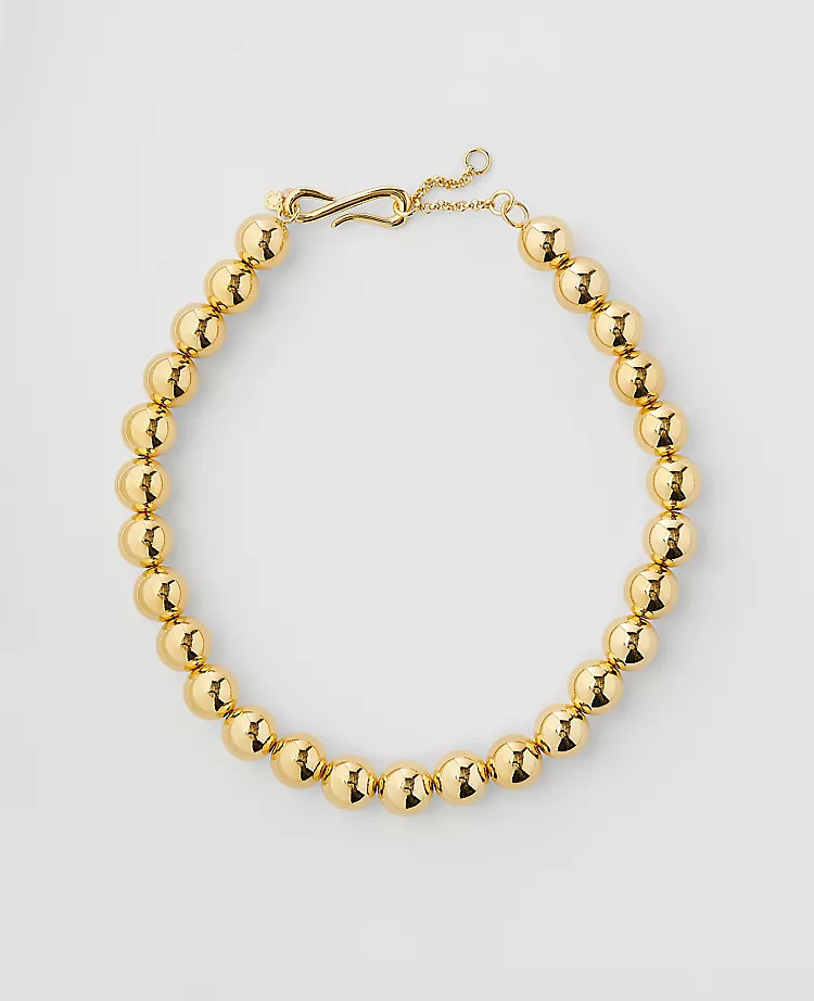 Oversized Metal Ball Statement Necklace | Ann Taylor (US)