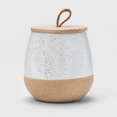 10oz Ceramic Candle with Wood Lid White - Threshold&#8482; | Target
