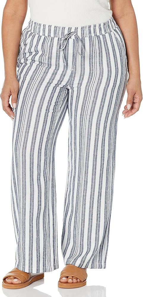 Briggs New York Women's Linen Pull on Wide Leg Pant | Amazon (US)