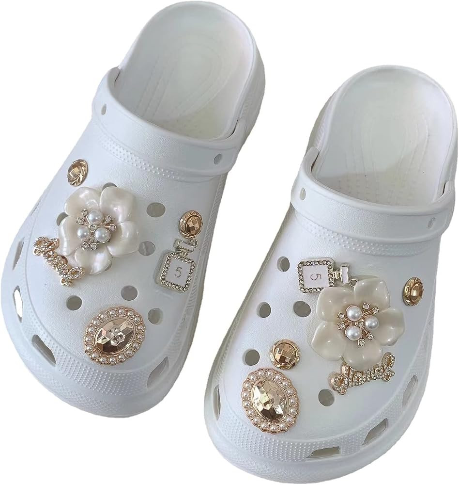DNLKWGO Stylish Shoe Charms Pack Croc Charms Accessories DIY Shoe Decoration Charms for Clog Sand... | Amazon (US)