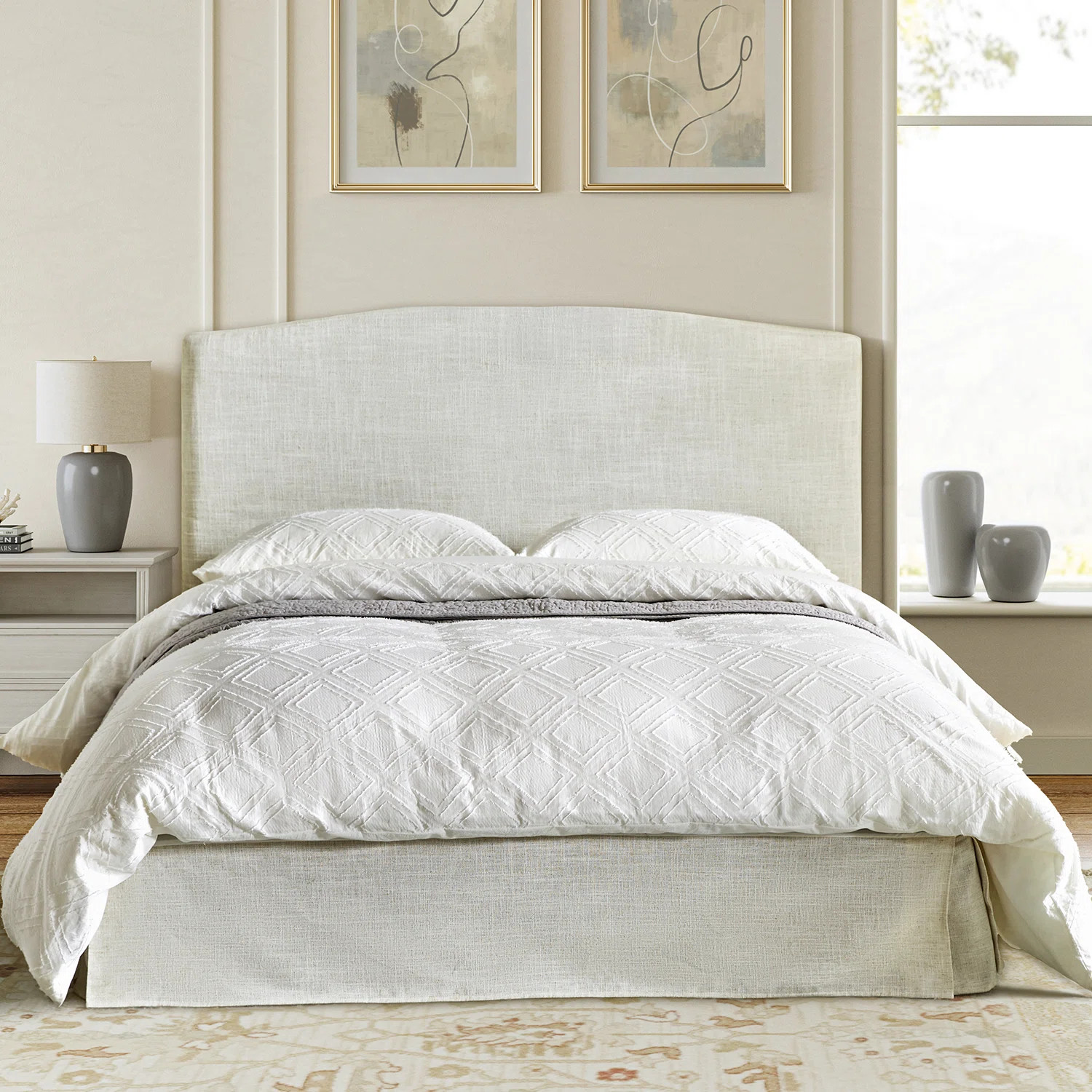 Sohni Upholstered Platform Bed with Washable Slipcover and Adjustable Headboard | Wayfair North America