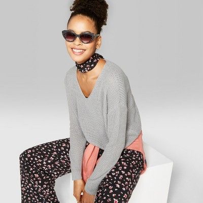 Women's Long Sleeve V-Neck Sweater - Wild Fable™ | Target
