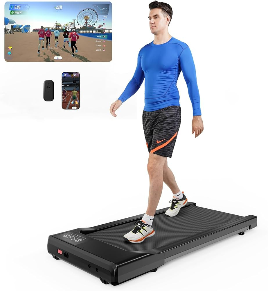 Walking Pad,6% Walking Pad with Incline,No-Assembly Walking pad Treadmill with APP and Remote Con... | Amazon (US)
