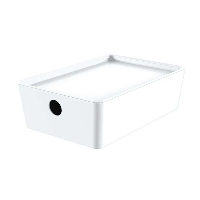 Mainstays Small Lidded Storage White Set of 4 | Walmart (US)